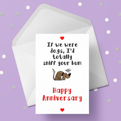 Anniversary Card 17 - Funny Dog themed