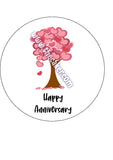 Anniversary 08 Edible Icing Cake Topper or Ribbon