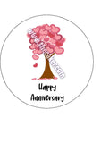 Anniversary Edible Icing Cake Topper 08