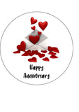 Anniversary Edible Icing Cake Topper 09