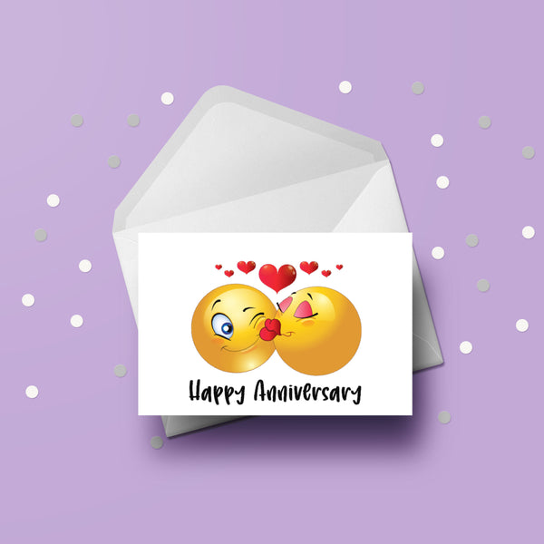 Anniversary Card 11 - Kissing couple