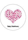 Anniversary 12 Edible Icing Cake Topper or Ribbon