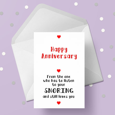 Anniversary Card 02 - Funny Snoring