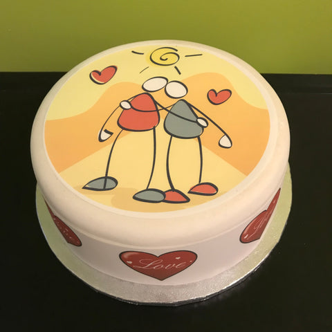 Anniversary Edible Icing Cake Topper 22 - LGBTQ+ Male