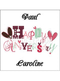 Anniversary 21 Edible Icing Cake Topper or Ribbon