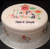 Anniversary 24 Edible Icing Cake Topper or Ribbon