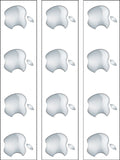 Apple Logo Edible Icing Cake Topper or Ribbon
