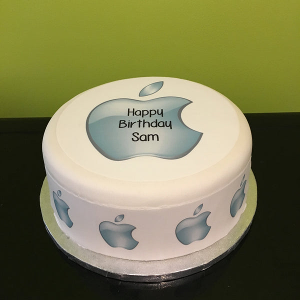 Apple Logo Edible Icing Cake Topper