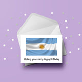 Argentina Flag Birthday Card