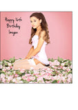 Ariana Grande 01 Edible Icing Cake Topper or Ribbon
