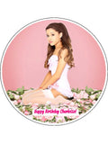 Ariana Grande 01 Edible Icing Cake Topper or Ribbon