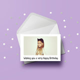 Ariana Grande 02 Birthday Card