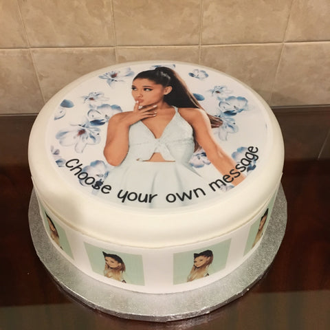 Ariana Grande 03 Edible Icing Cake Topper or Ribbon