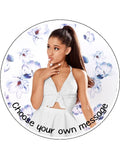 Ariana Grande 03 Edible Icing Cake Topper or Ribbon