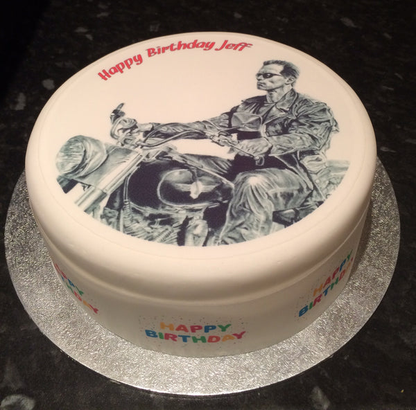 Arnold Schwarzenegger 03 Edible Icing Cake Topper or Ribbon
