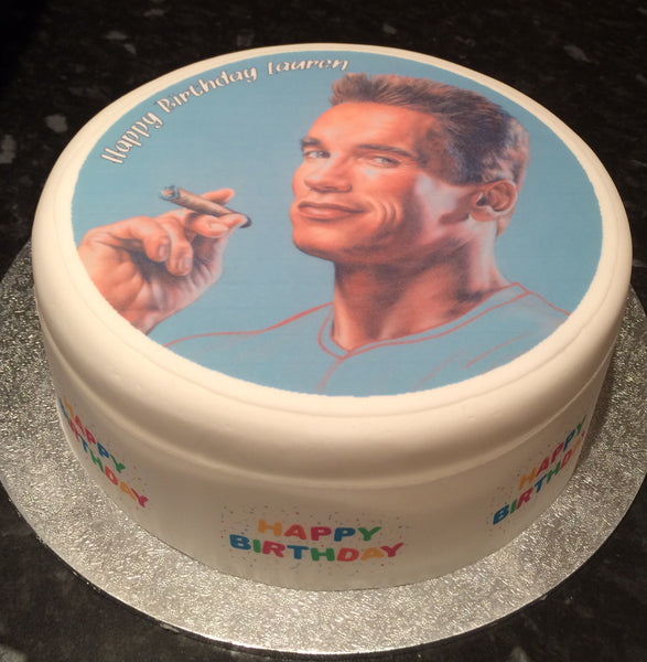 Arnold Schwarzenegger 01 Edible Icing Cake Topper