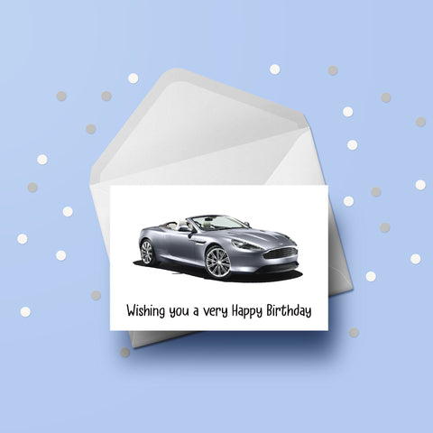 Aston Martin Car 02 Birthday Card