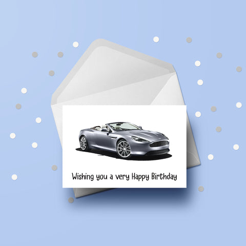 Aston Martin Car Birthday Card 02