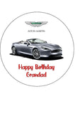 Aston Martin Car 02 Edible Icing Cake Topper or Ribbon