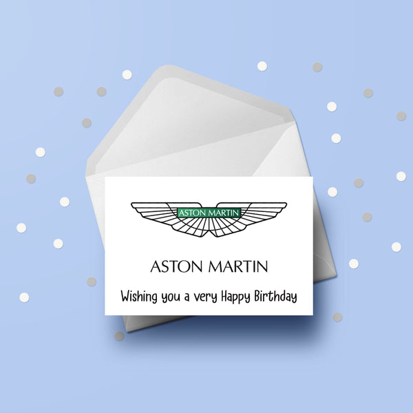 Aston Martin Logo Birthday Card