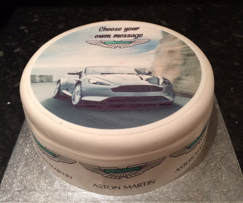 Aston Martin Car Edible Icing Cake Topper 01