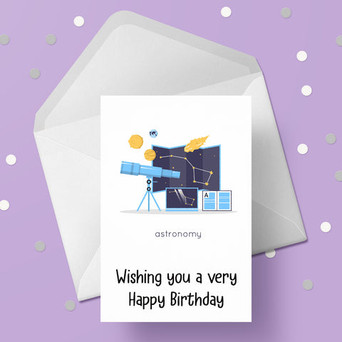Astronomy Birthday Card