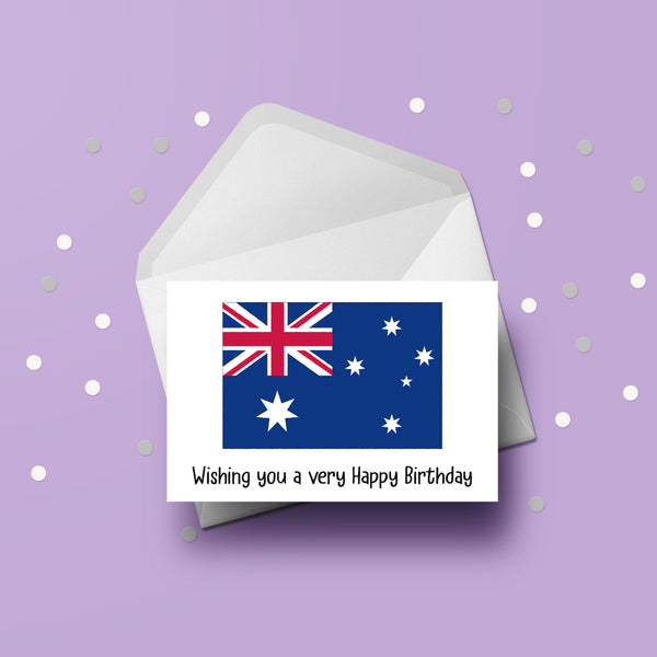 Australia Flag Birthday Card