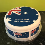 Australia / Australian Flag Edible Icing Cake Topper or Ribbon