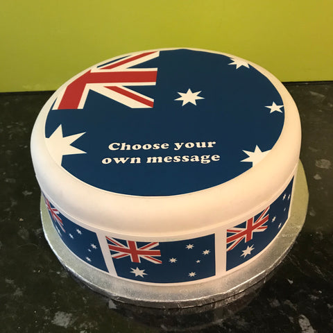 Australia / Australian Flag Edible Icing Cake Topper or Ribbon