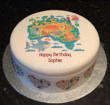 Australia / Australian Animals Map Edible Icing Cake Topper or Ribbon