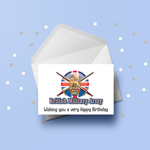 BMA Birthday Card - British Military Army