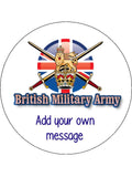 BMA British Military Army Logo Edible Icing Cake Topper or Ribbon