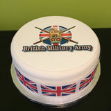 BMA British Military Army Logo Edible Icing Cake Topper or Ribbon