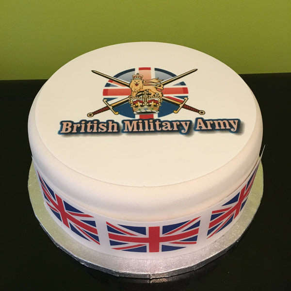 BMA British Military Army Logo Edible Icing Cake Topper or Ribbon