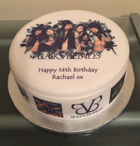 Black Veil Brides Edible Icing Cake Topper or Ribbon