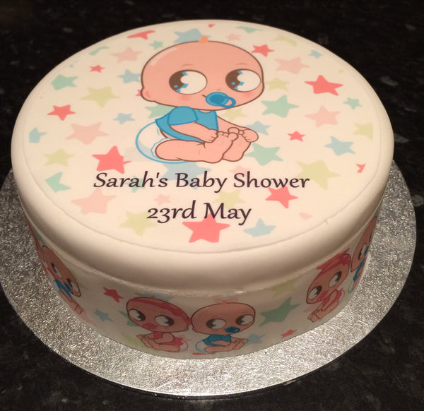 New Baby Edible Icing Cake Topper 08 - Baby Shower