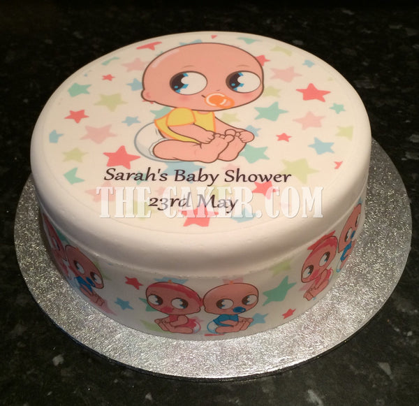 New Baby Edible Icing Cake Topper 10 - Baby Shower