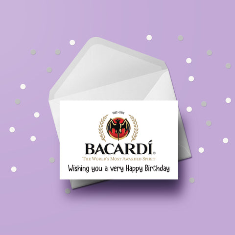 Bacardi Rum Birthday Card