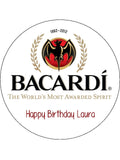 Bacardi Rum Logo Edible Icing Cake Topper or Ribbon