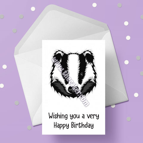 Badger Birthday Card