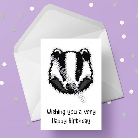 Badger Birthday Card 02