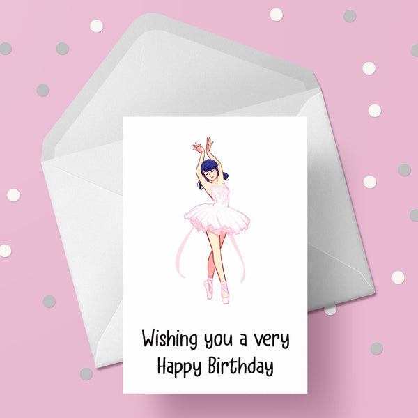 Ballet Ballerina Birthday Card 02
