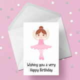 Ballet Ballerina Birthday Card 03
