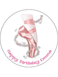 Ballet Pumps / Ballerina Edible Icing Cake Topper or Ribbon