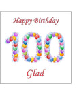 100th Birthday Balloons Edible Icing Cake Topper