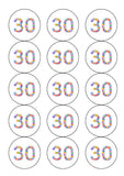 30th Birthday Balloons Edible Icing Cake Topper