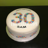 30th Birthday Balloons Edible Icing Cake Topper