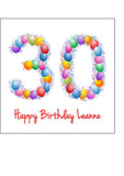 30th Birthday Balloons Edible Icing Cake Topper