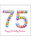 75th Birthday Balloons Edible Icing Cake Topper