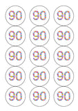 90th Birthday Balloons Edible Icing Cake Topper